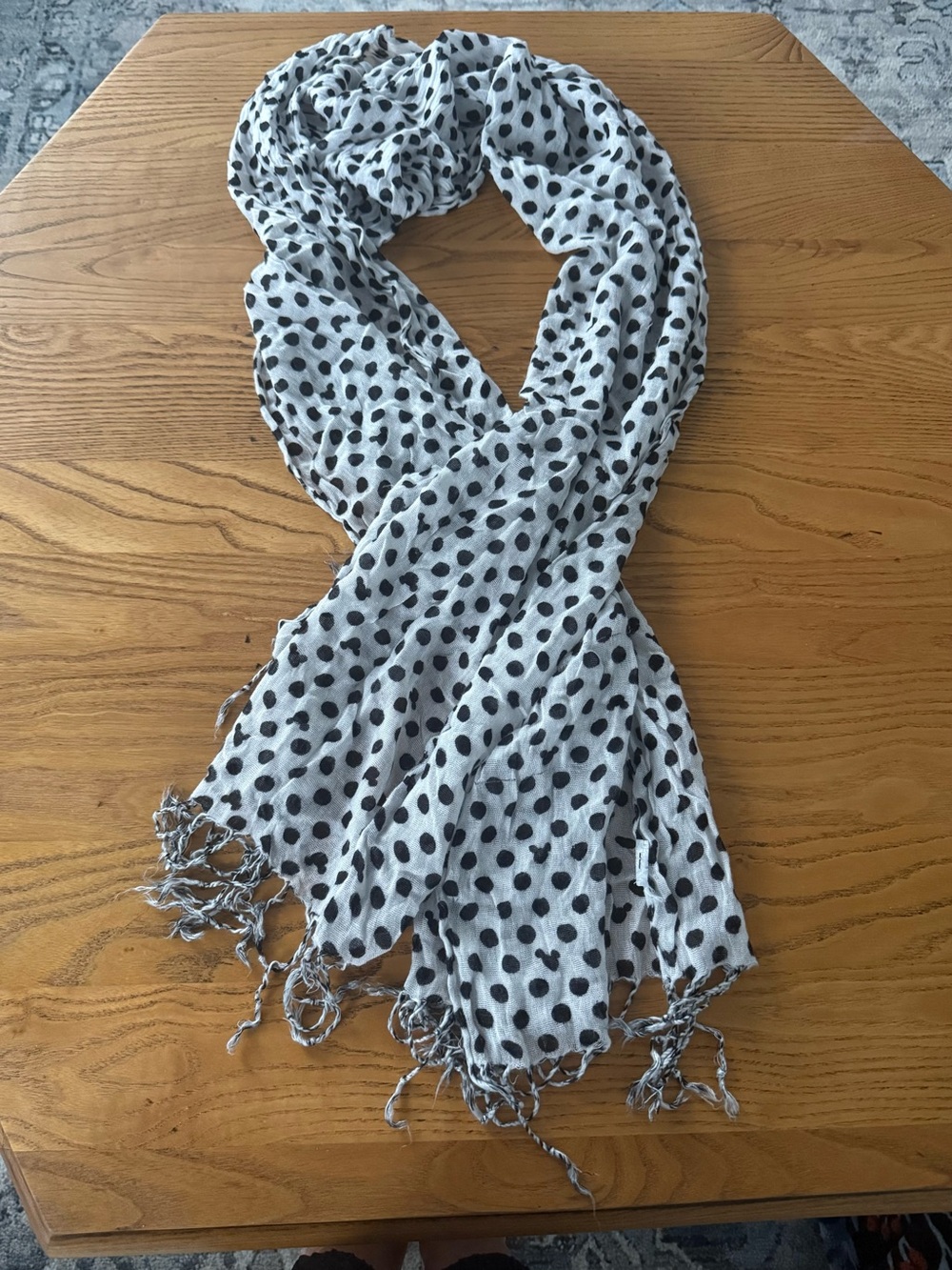 Disney Polka Dot Mickey mixed Lightweight Scarf - Black on White
